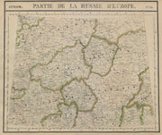 Russie d'Europe #10 Russia Moscow Tver Novgorod Smolensk. VANDERMAELEN 1827 map