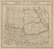 Europe. Turquie #21 Romania Serbia Montenegro Bulgaria. VANDERMAELEN 1827 map