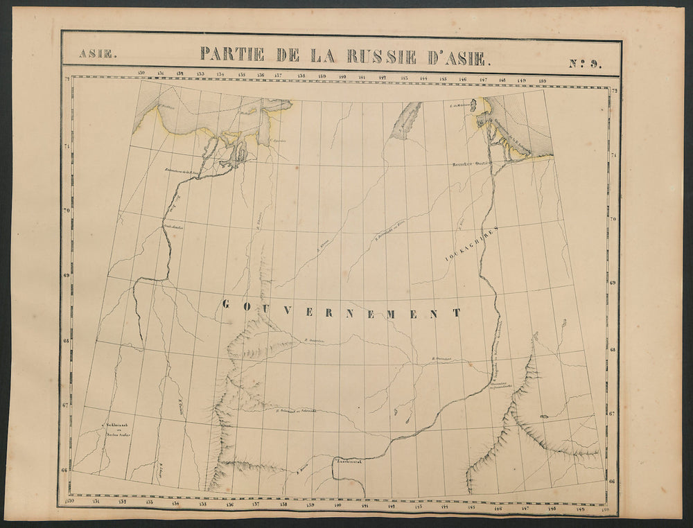 Russie d'Asie #9. Indigirka & Yana riverS. Sakha Russia. VANDERMAELEN 1827 map
