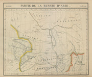 Russie d'Asie #23 Russia Siberia Krasnoyarsk Tomsk Irkutsk VANDERMAELEN 1827 map