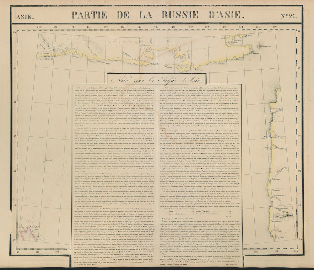 Russie d'Asie #27 Russia. West Kamchatka. Magadan/Khabarov VANDERMAELEN 1827 map