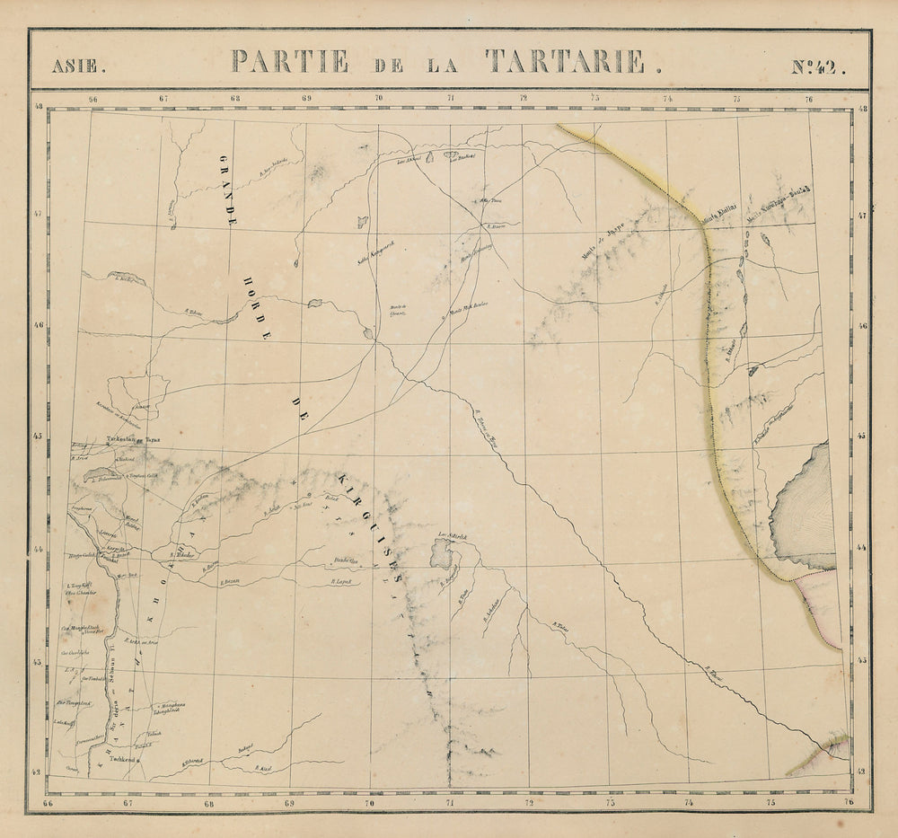 Asie. Tartarie #42 South Kazakhstan. North Kyrgyzstan. VANDERMAELEN 1827 map