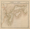 Asie. Japon #75 SW Japan Kyushu Shikoku Chugoku Korea VANDERMAELEN 1827 map