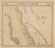Asie. Partie… Arabie #90 Red Sea Sudan Egypt Saudi Arabia VANDERMAELEN 1827 map