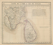 Asie. Inde & Ceylan #108 India Sri Lanka Kerala Tamil Nadu VANDERMAELEN 1827 map