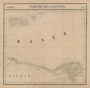 Afrique. Partie de l'Egypte #5 Nile delta. Crete Karpathos VANDERMAELEN 1827 map
