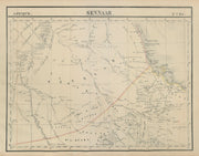 Afrique. Sennaar #25. SE Sudan, Eritrea & North Ethiopia. VANDERMAELEN 1827 map