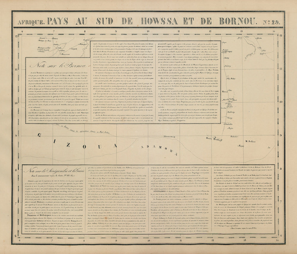 Afrique Pays au sud de Howssa & Bornou 29 Nigeria Cameroon VANDERMAELEN 1827 map