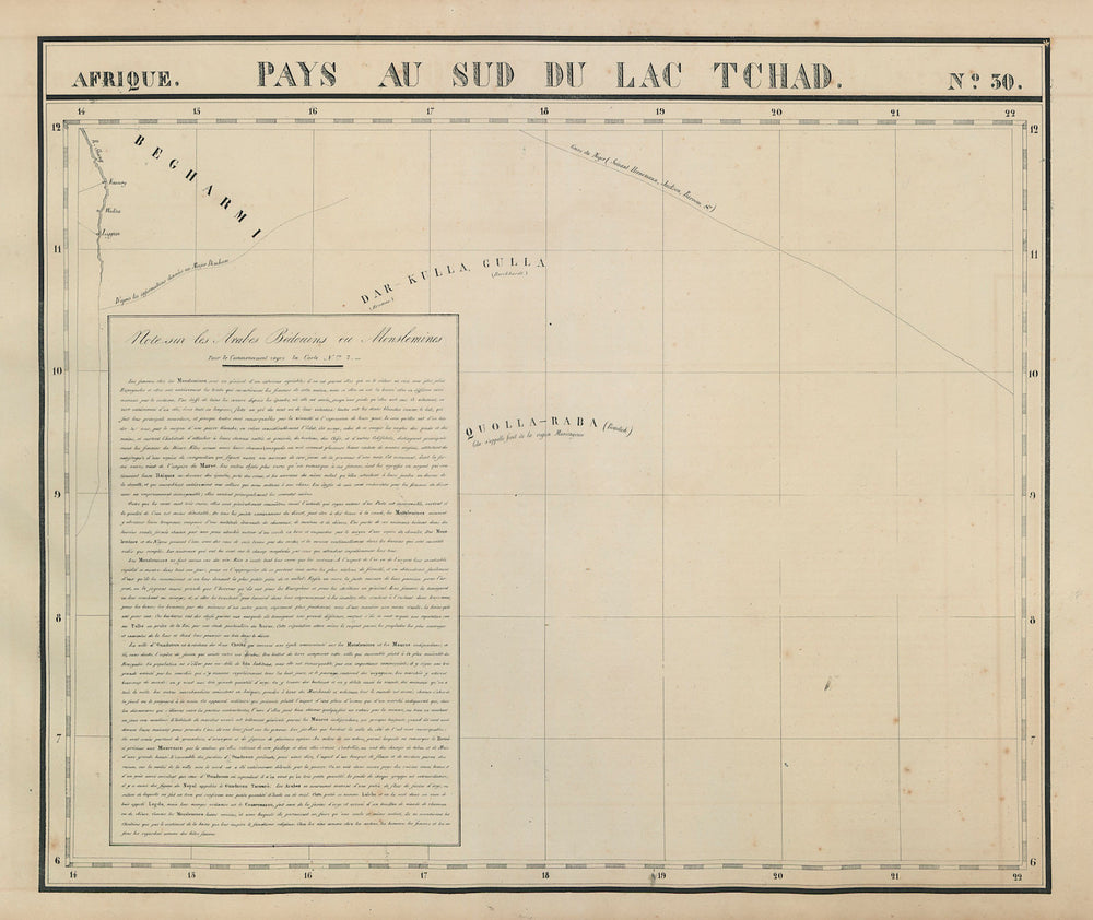 Afrique Pays… sud du Lac Tchad 30 Central African Republic VANDERMAELEN 1827 map