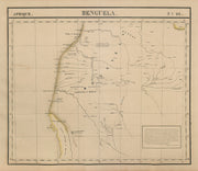 Afrique. Benguela #44. Southern Angola & Northern Namibia. VANDERMAELEN 1827 map