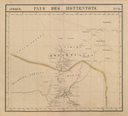 Afrique. Pays des Hottentots #51. Botswana South Africa. VANDERMAELEN 1827 map