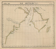 Amér. Sep. Ile Southampton Island #17. Hudson Bay Canada. VANDERMAELEN 1827 map