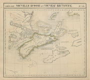 Amér. Sep. Nouvelle Écosse et Nouveau Brunswick #44 Canada VANDERMAELEN 1827 map
