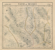 Amér. Sep. Partie du Mexique #59. Central Mexico. VANDERMAELEN 1827 old map