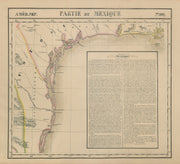Amér. Sep. Partie du Mexique #60. Texas & Louisiana coast. VANDERMAELEN 1827 map