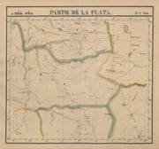 Amér. Mér. Plata #30. Northwest Argentina & Chaco. VANDERMAELEN 1827 old map
