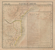 Amér. Mér. Brésil #32. Southern Brazil. SC PR SP RS. VANDERMAELEN 1827 old map