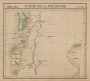 Amér. Mér. Patagonie #38. North Patagonia. Chile Argentina VANDERMAELEN 1827 map