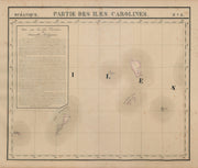 Océanique. Partie des Iles Carolines #8. Palau Micronesia. VANDERMAELEN 1827 map