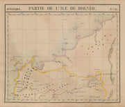Océanique Partie de l'Ile de Bornéo #13 Northwest Borneo VANDERMAELEN 1827 map