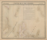 Océanique. Partie de l'Ile Gilolo #15. Halmahera & Manado. VANDERMAELEN 1827 map