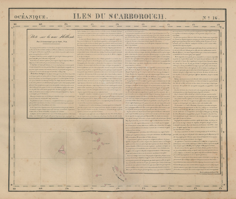 Océanique Iles du Scarborough #16 Gilbert Islands Kiribati VANDERMAELEN 1827 map