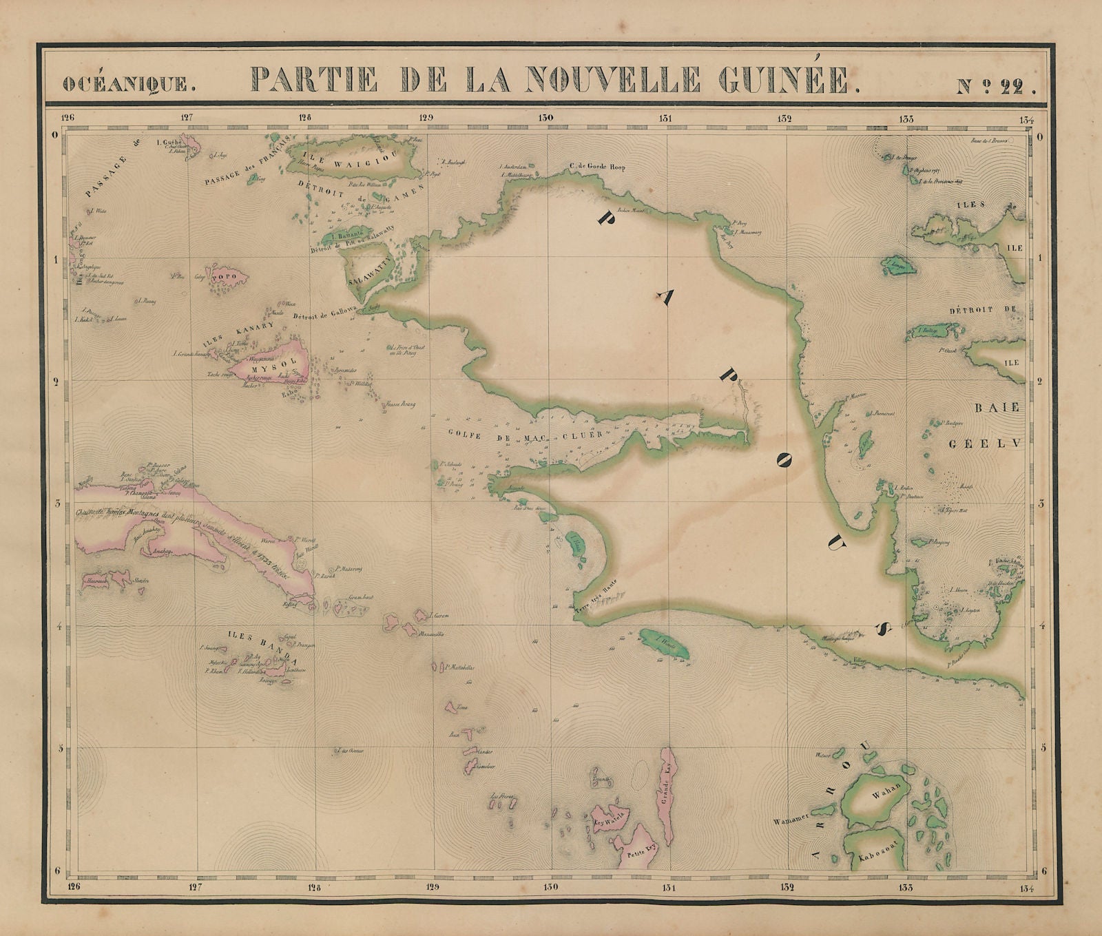 Océanique Partie de la Nouvelle Guinée 22 W Papua Moluccas VANDERMAELEN ...