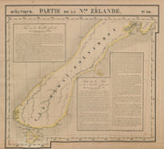 Océanique Partie de la Nle Zélande 60 New Zealand South Is VANDERMAELEN 1827 map
