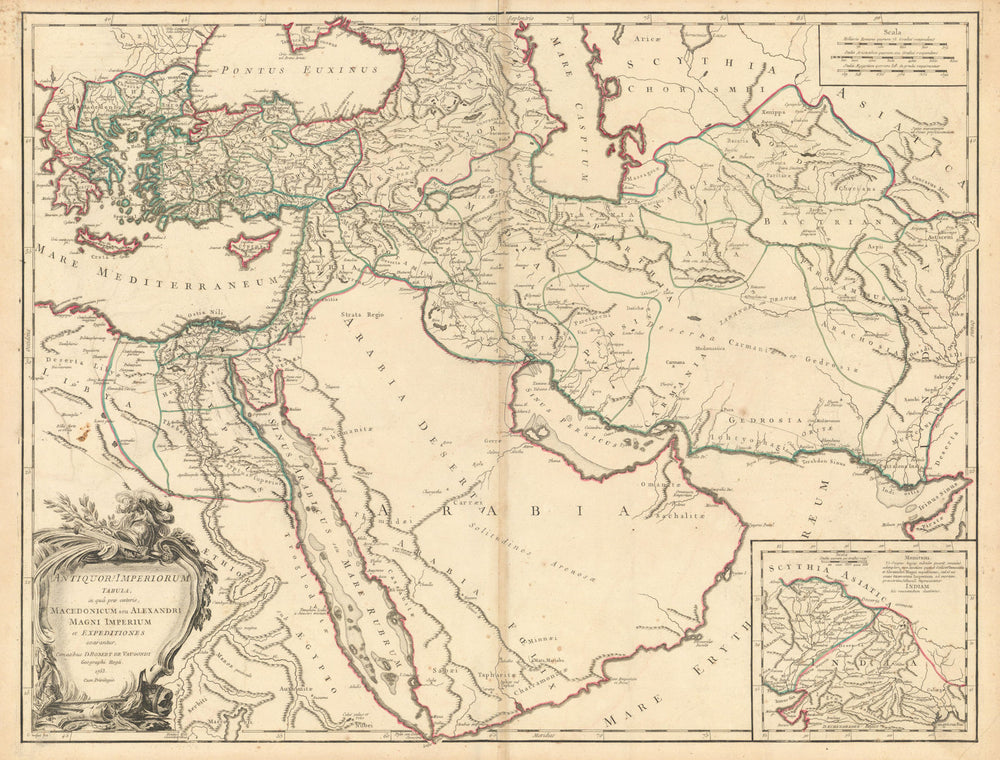 "Antiquor Imperiorum Tabula…" Empire of Alexander the Great. VAUGONDY 1753 map