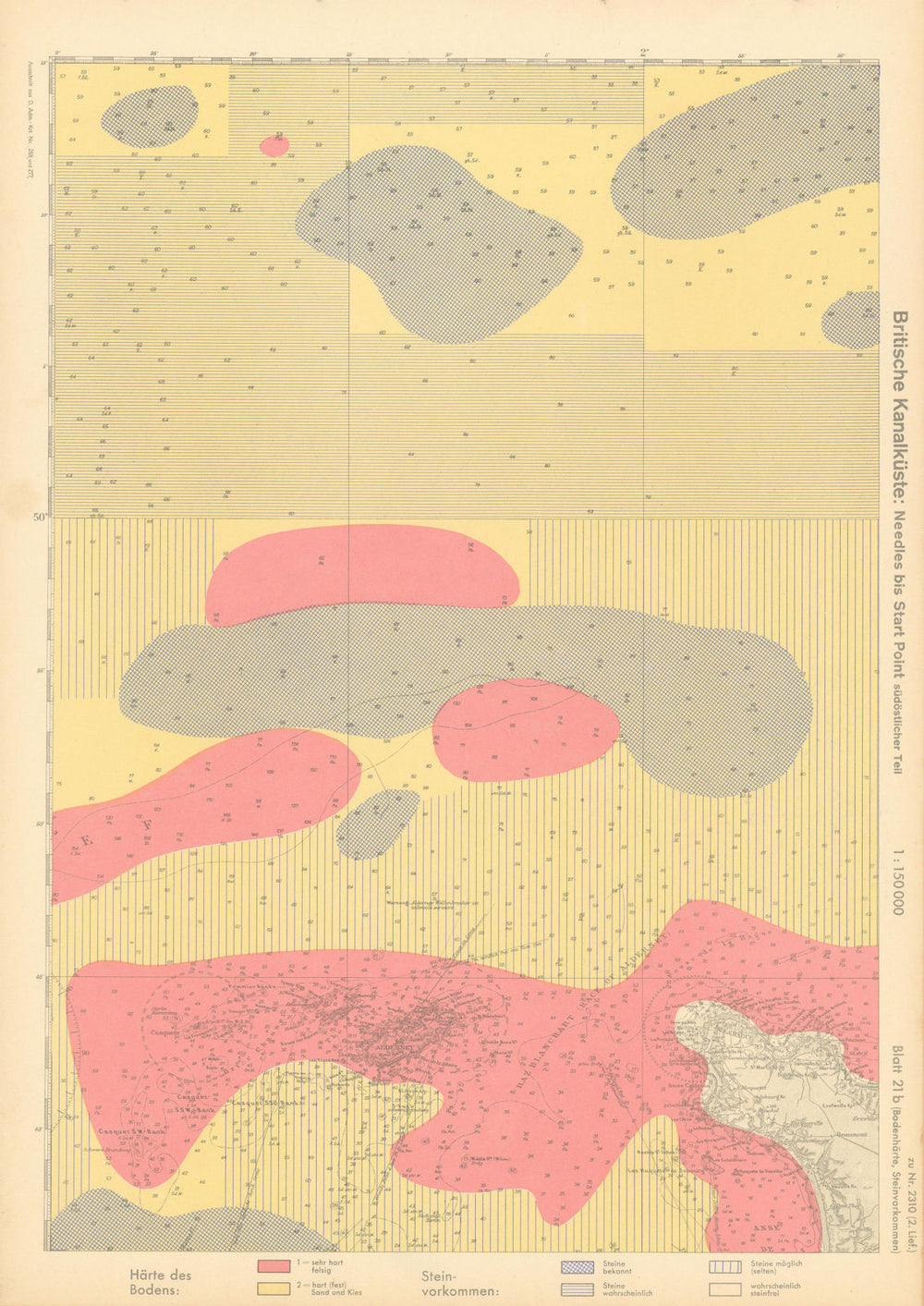 21b. English Channel Coast. Alderney La Hague Manche. KRIEGSMARINE Nazi map 1940
