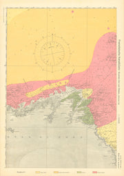 29a. Côtes-d'Armor coast. Paimpol Lannion. KRIEGSMARINE Nazi map 1940 old
