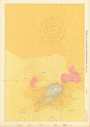 39a. Isles of Scilly. Cornwall. KRIEGSMARINE Nazi map 1940 old vintage