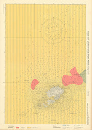39b. Isles of Scilly. Cornwall. KRIEGSMARINE Nazi map 1940 old vintage