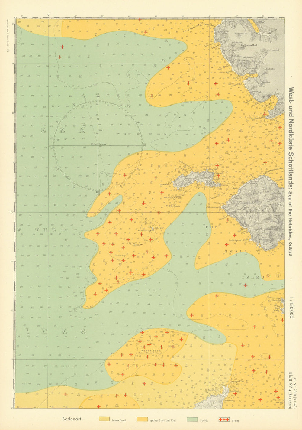 97a. Rum Skye Canna Scotland Inverness-shire. KRIEGSMARINE Nazi map 1940