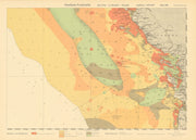 Vendée Charente-Maritime coast Ile de Ré. KRIEGSMARINE Nazi map 1943 old