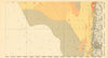 Gironde coast. Côte d'argent. Arcachon. KRIEGSMARINE Nazi map 1943 old