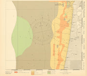Landes coast. Cote d'argent. Arcachon. KRIEGSMARINE Nazi map 1943 old