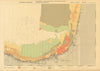 Costa Vasca Côte basque/d'argent. Spain. KRIEGSMARINE Nazi map 1943 old
