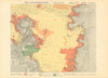 A Coruña harbour. Galicia, Spain. KRIEGSMARINE Nazi map 1943 old vintage