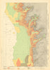 NW Spain Galicia coast. Vigo Miño Pontevedra. KRIEGSMARINE Nazi map 1943
