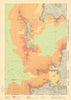 Vigo estuary, West sheet. Galicia, Spain. KRIEGSMARINE Nazi map 1943 old