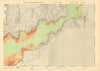 Vigo estuary East sheet. Galicia, Spain. KRIEGSMARINE Nazi map 1943 old