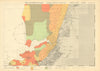 Leiria coast. Nazaré Peniche. Portugal. KRIEGSMARINE Nazi map 1943 old