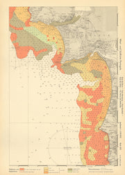 Lisboa distrito south/Setubal coast Portugal KRIEGSMARINE Nazi map 1943