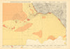 Andalusia coast Spain. Cape Trafalgar Barbate. KRIEGSMARINE Nazi map 1943
