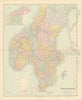 Scandinavia political divisions. Sweden Lans. Norway Amts. STANFORD 1887 map