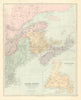 Canada Maritime Provinces. Quebec New Brunswick Maine PEI. STANFORD 1887 map