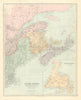 Canada Maritime Provinces. Quebec New Brunswick Maine PEI. STANFORD 1887 map