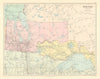 Manitoba showing unrecognised borders. 51x65cm. Canada. STANFORD 1887 old map