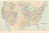 United States of America. North Dakota named State of Lincoln. STANFORD 1887 map